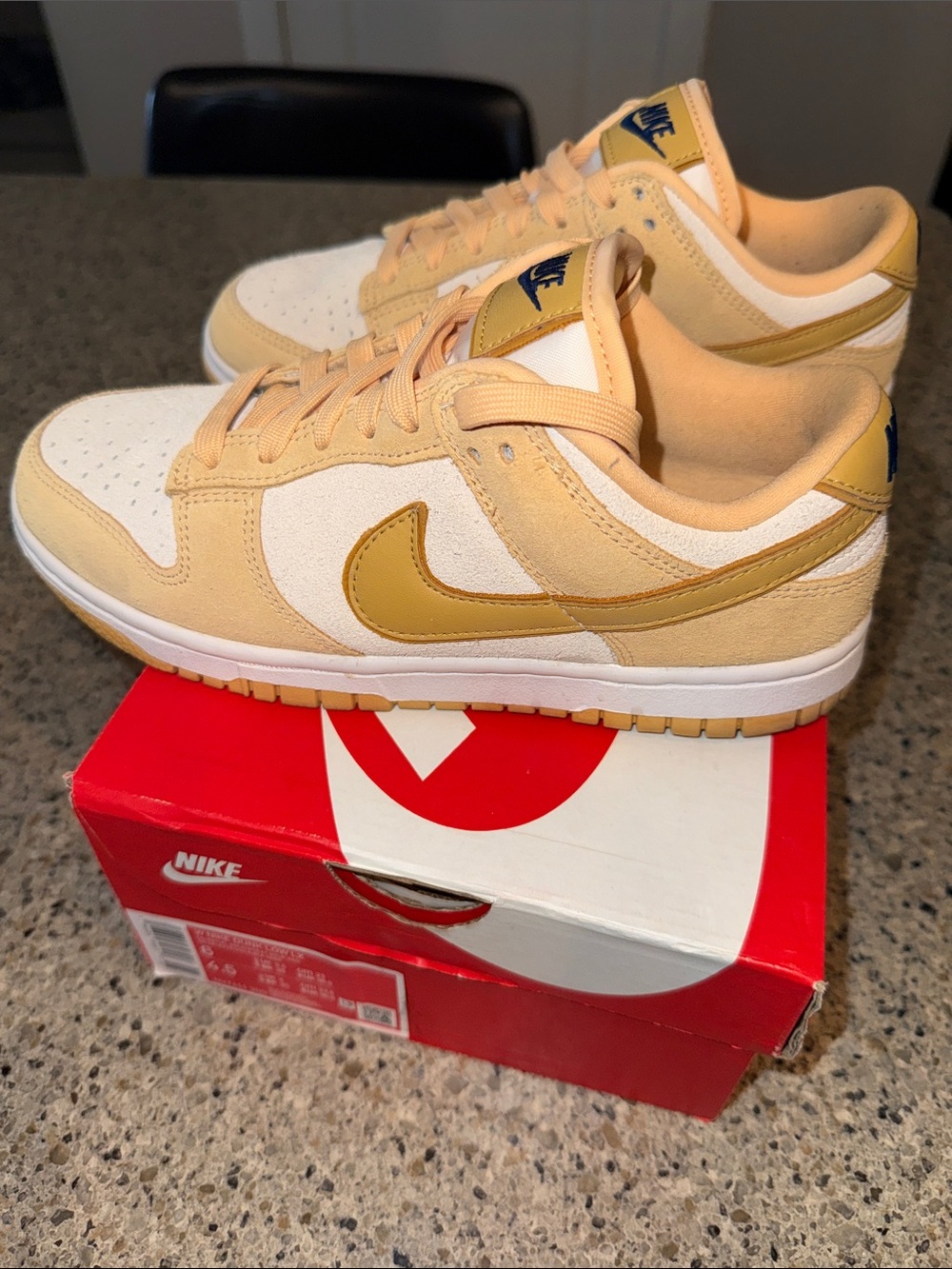 Nike Dunk Low Beige and White Low-Top Sneakers
